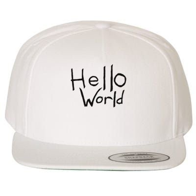 Omnis Robotman 'hello World' Men's Blue Cotton 100  Wool Snapback Cap