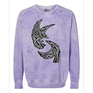 Odins Raven Hugin And Munin Viking Gift Colorblast Crewneck Sweatshirt