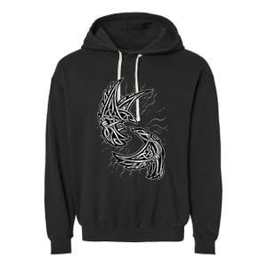 Odins Raven Hugin And Munin Viking Gift Garment-Dyed Fleece Hoodie