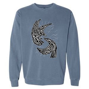 Odins Raven Hugin And Munin Viking Gift Garment-Dyed Sweatshirt