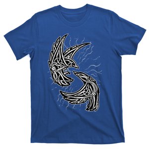 Odins Raven Hugin And Munin Viking Gift T-Shirt