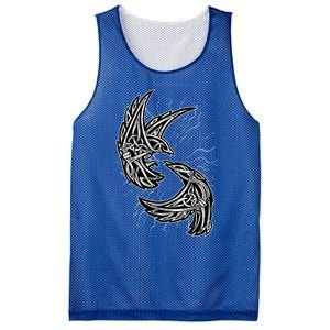 Odins Raven Hugin And Munin Viking Gift Mesh Reversible Basketball Jersey Tank