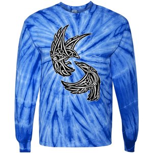 Odins Raven Hugin And Munin Viking Gift Tie-Dye Long Sleeve Shirt