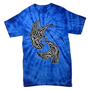 Odins Raven Hugin And Munin Viking Gift Tie-Dye T-Shirt