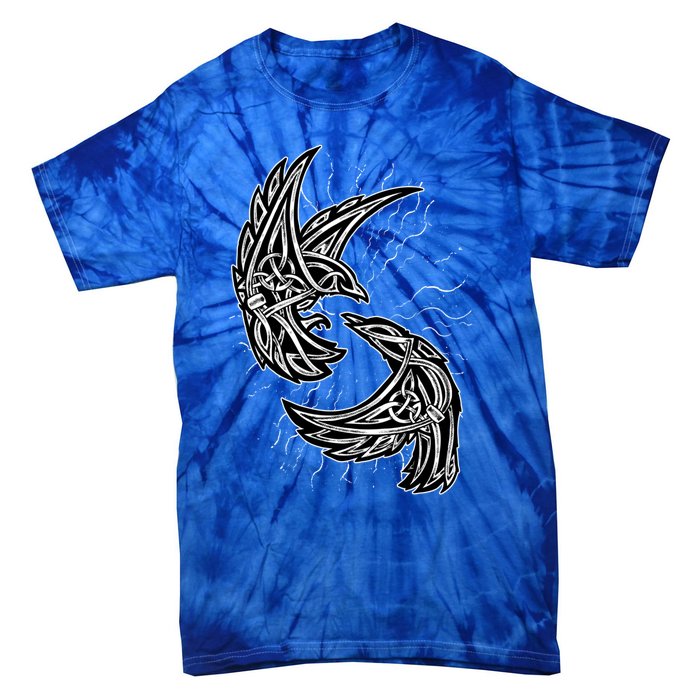 Odins Raven Hugin And Munin Viking Gift Tie-Dye T-Shirt