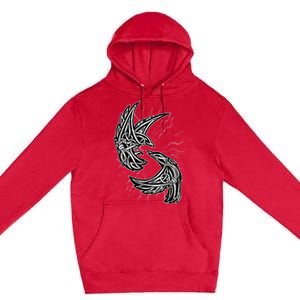 Odins Raven Hugin And Munin Viking Gift Premium Pullover Hoodie