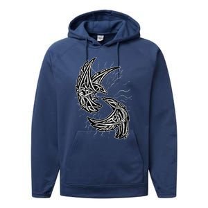 Odins Raven Hugin And Munin Viking Gift Performance Fleece Hoodie