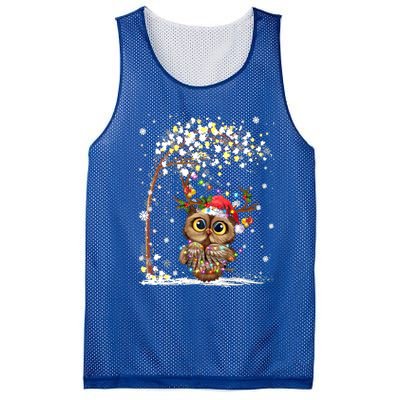 Owl Reindeer Hat Santa Christmas Tree Funny Xmas Swea Mesh Reversible Basketball Jersey Tank