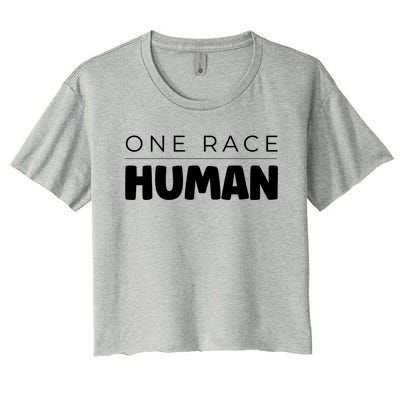 One Race Hu Equality Gift Women's Crop Top Tee