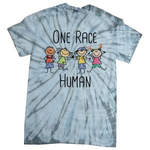 One Race Human Anti Racism Diversity Day Tie-Dye T-Shirt