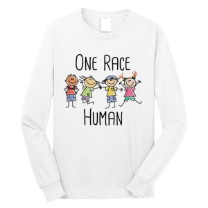 One Race Human Anti Racism Diversity Day Long Sleeve Shirt