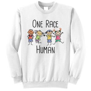 One Race Human Anti Racism Diversity Day Sweatshirt