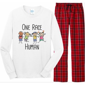 One Race Human Anti Racism Diversity Day Long Sleeve Pajama Set