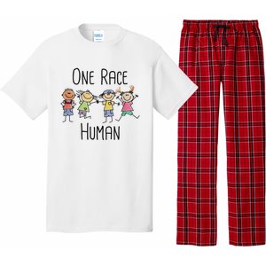 One Race Human Anti Racism Diversity Day Pajama Set