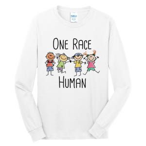 One Race Human Anti Racism Diversity Day Tall Long Sleeve T-Shirt