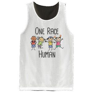 One Race Human Anti Racism Diversity Day Mesh Reversible Basketball Jersey Tank