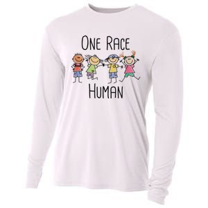 One Race Human Anti Racism Diversity Day Cooling Performance Long Sleeve Crew