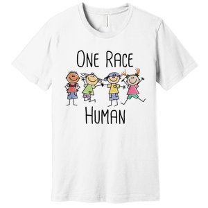 One Race Human Anti Racism Diversity Day Premium T-Shirt