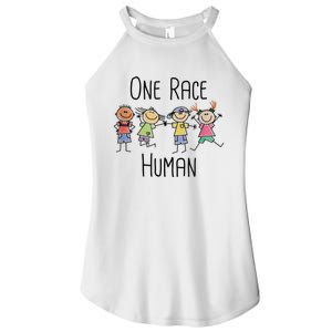 One Race Human Anti Racism Diversity Day Women’s Perfect Tri Rocker Tank