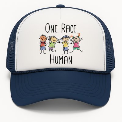 One Race Human Anti Racism Diversity Day Trucker Hat