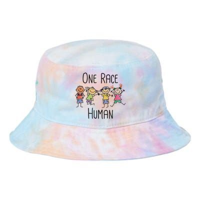 One Race Human Anti Racism Diversity Day Tie Dye Newport Bucket Hat