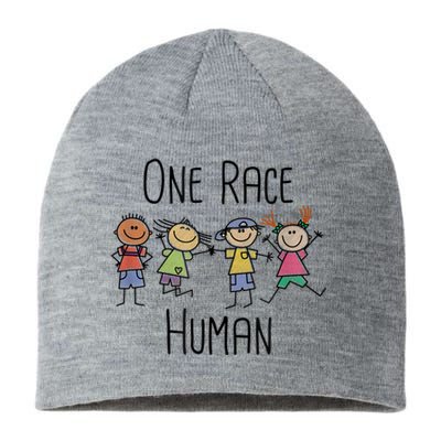 One Race Human Anti Racism Diversity Day Sustainable Beanie