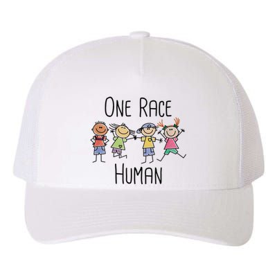 One Race Human Anti Racism Diversity Day Yupoong Adult 5-Panel Trucker Hat