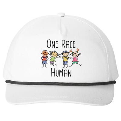 One Race Human Anti Racism Diversity Day Snapback Five-Panel Rope Hat