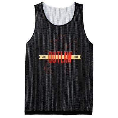 Outlaw Red Horse & Cowboy Adventure Gamer Mesh Reversible Basketball Jersey Tank