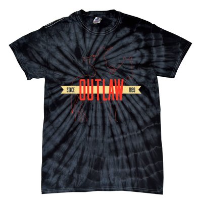 Outlaw Red Horse & Cowboy Adventure Gamer Tie-Dye T-Shirt