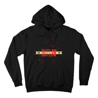 Outlaw Red Horse & Cowboy Adventure Gamer Tall Hoodie