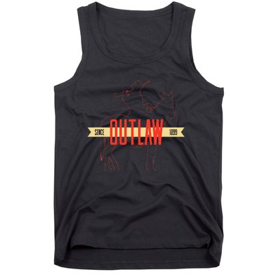 Outlaw Red Horse & Cowboy Adventure Gamer Tank Top