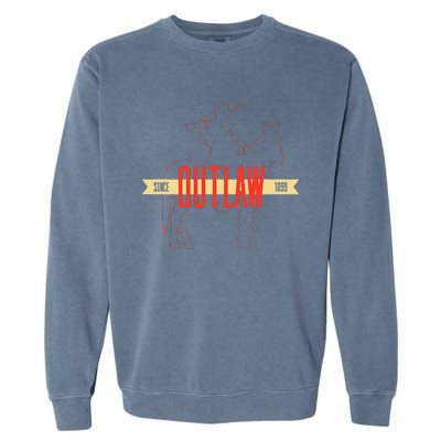 Outlaw Red Horse & Cowboy Adventure Gamer Garment-Dyed Sweatshirt