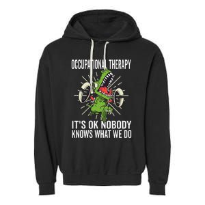 OT Rex Insperational TRex Occupational Therapist Assistant Garment-Dyed Fleece Hoodie