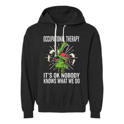 OT Rex Insperational TRex Occupational Therapist Assistant Garment-Dyed Fleece Hoodie