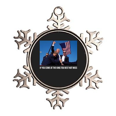 Old Row If You Come At The King You Best Not Miss Metallic Star Ornament