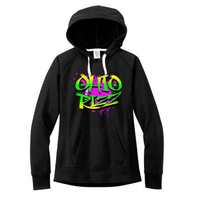 Ohio Rizz Ironic Meme Graffiti Rizzler Brainrot Quote Women's Fleece Hoodie