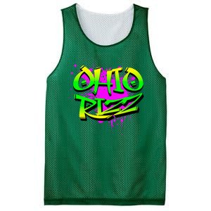 Ohio Rizz Ironic Meme Graffiti Rizzler Brainrot Quote Mesh Reversible Basketball Jersey Tank