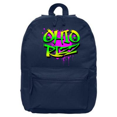 Ohio Rizz Ironic Meme Graffiti Rizzler Brainrot Quote 16 in Basic Backpack