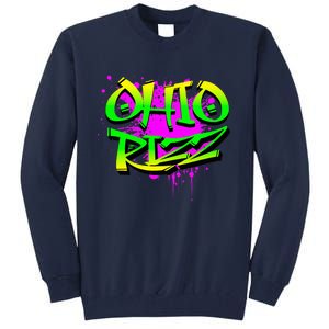 Ohio Rizz Ironic Meme Graffiti Rizzler Brainrot Quote Tall Sweatshirt