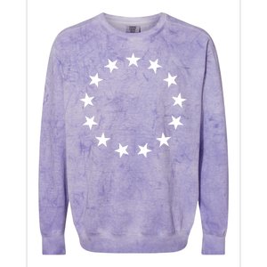 Original 13 Colonies Stars Betsy Ross Flag Colorblast Crewneck Sweatshirt