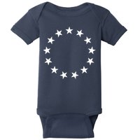 Original 13 Colonies Stars Betsy Ross Flag Baby Bodysuit