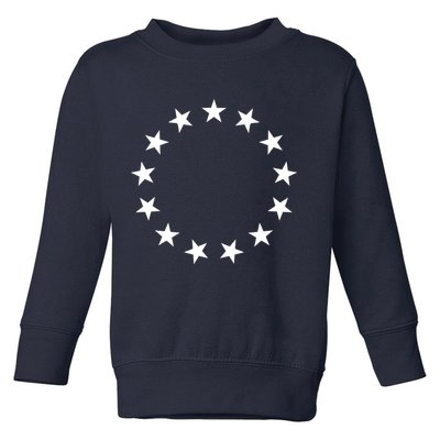 Original 13 Colonies Stars Betsy Ross Flag Toddler Sweatshirt