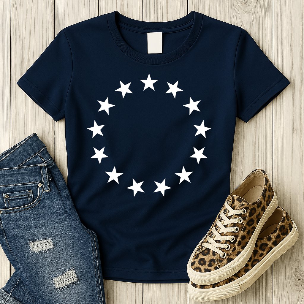 Original 13 Colonies Stars Betsy Ross Flag Womens T-Shirt