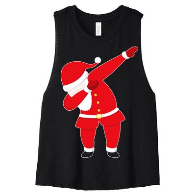 Original Dabbing Santa Women's Racerback Cropped Tank