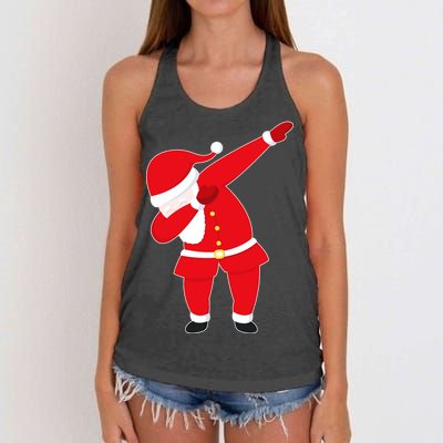 Original Dabbing Santa Women's Knotted Racerback Tank