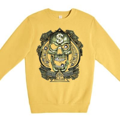 Original Gangster Skull Bling Premium Crewneck Sweatshirt