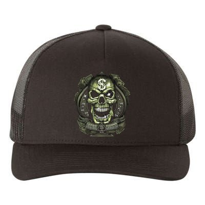 Original Gangster Skull Bling Yupoong Adult 5-Panel Trucker Hat