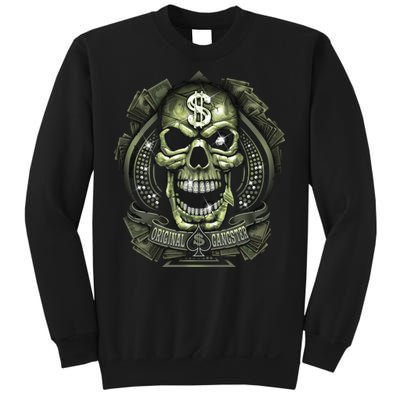 Original Gangster Skull Bling Sweatshirt