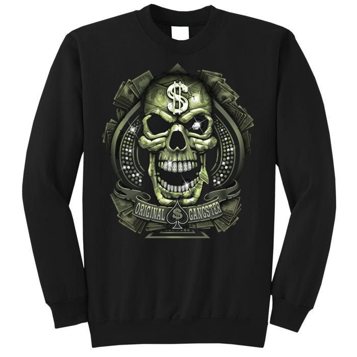 Original Gangster Skull Bling Sweatshirt